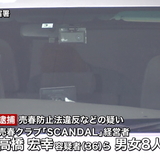 裸の女性の身体にカレーライスを盛って客に提供していた売春クラブ経営者ら8人を逮捕