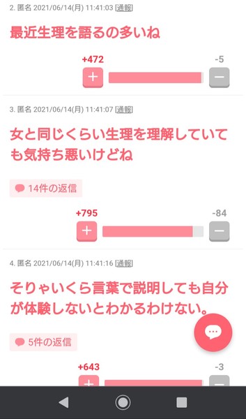 男性の生理への理解の低さ：コメント201